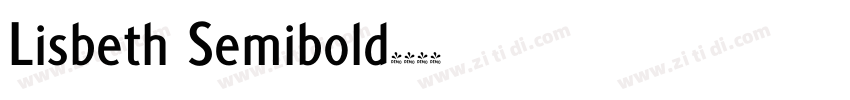 Lisbeth Semibold字体转换